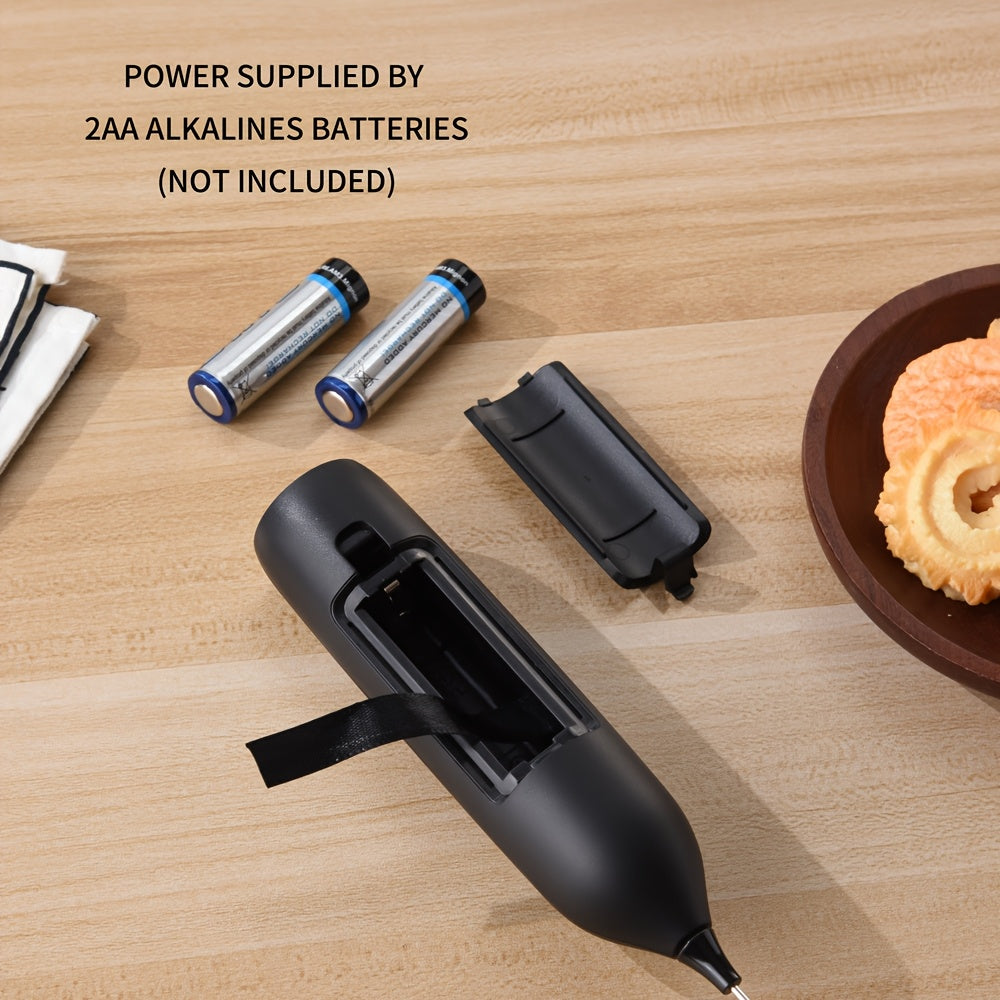 Electric Milk Frother Handheld Foam Maker with Metal and Plastic Construction