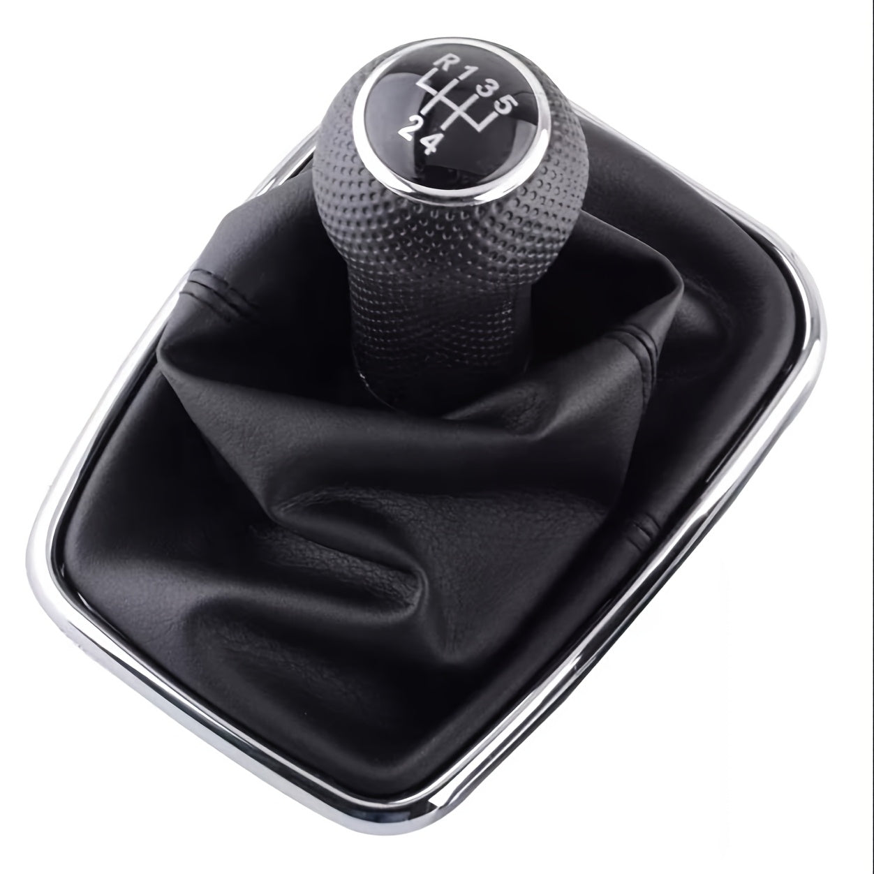 Universal 5-Speed Manual Gear Shift Knob Black Silver Red Blue for VW Golf Bora