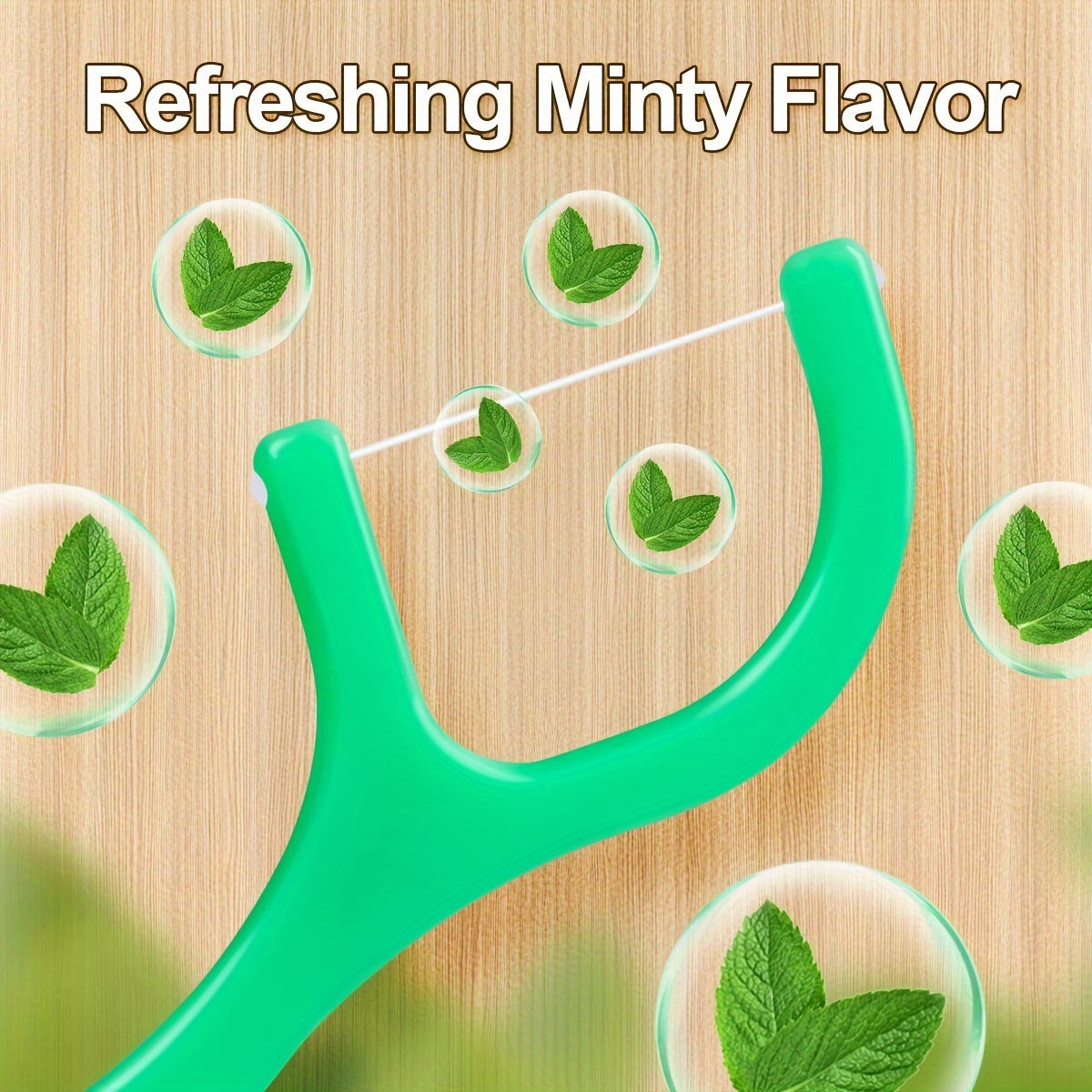 Fresh Mint Dental Floss Picks 300 Pack Deep Clean Portable Alcohol-Free Travel Oral Hygiene