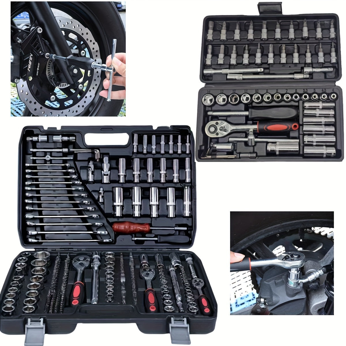 Multi-Function Tool Set Chrome Vanadium Steel for Vehicle and Bicycle Repairs