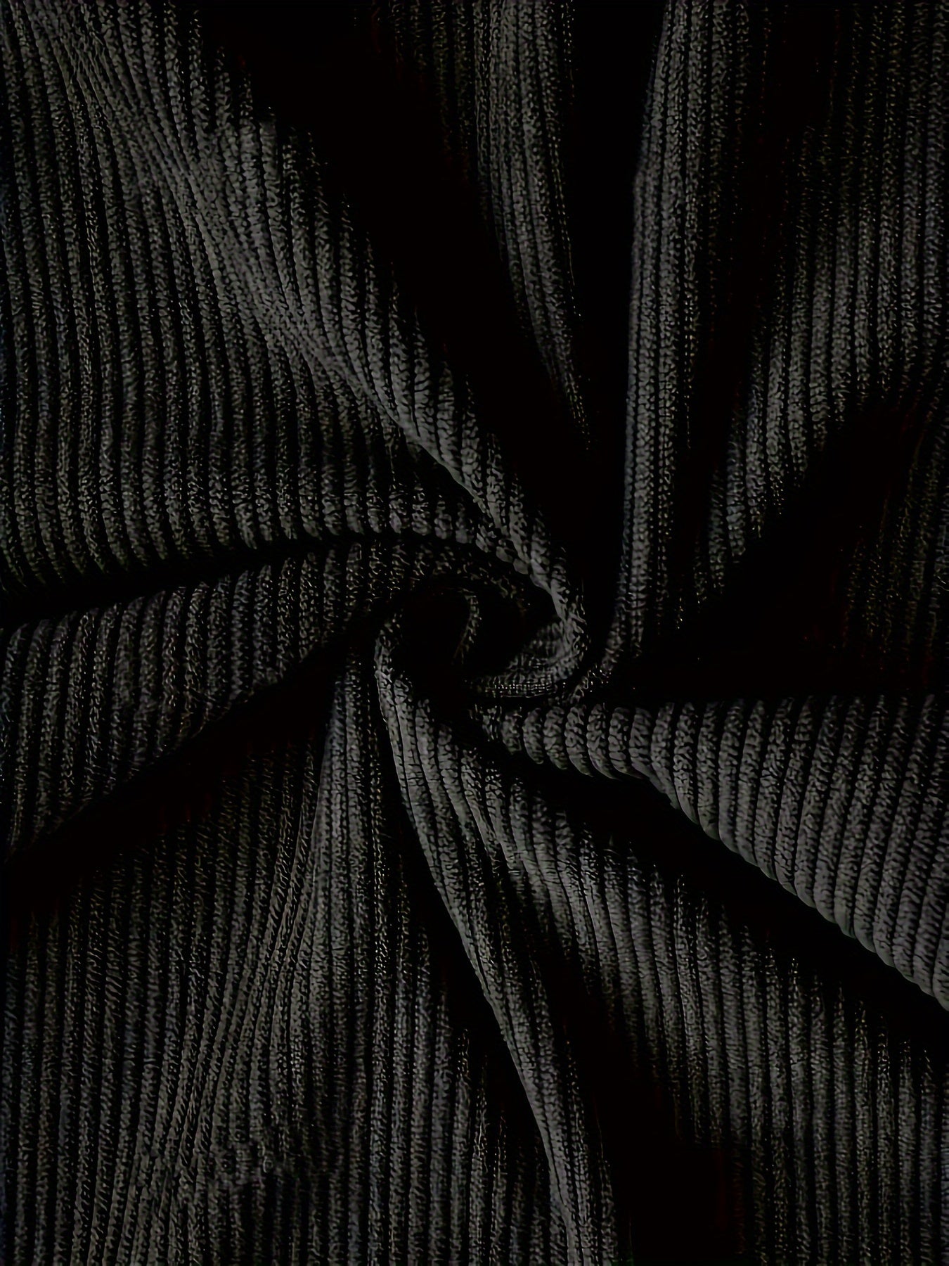 Plus Size Women's Pink Corduroy Wide-Leg Pants Elastic Waist Casual Semi-Formal