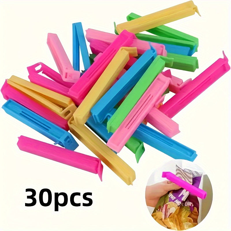 Reusable Plastic Food Bag Clips Set of 10/20/30 Moisture Dust Proof Kitchen Storage Accessories