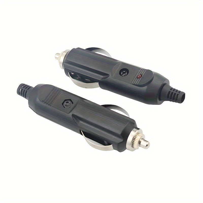 2 Pieces 12V Car Plug Power Connectors Fused with Light LED
