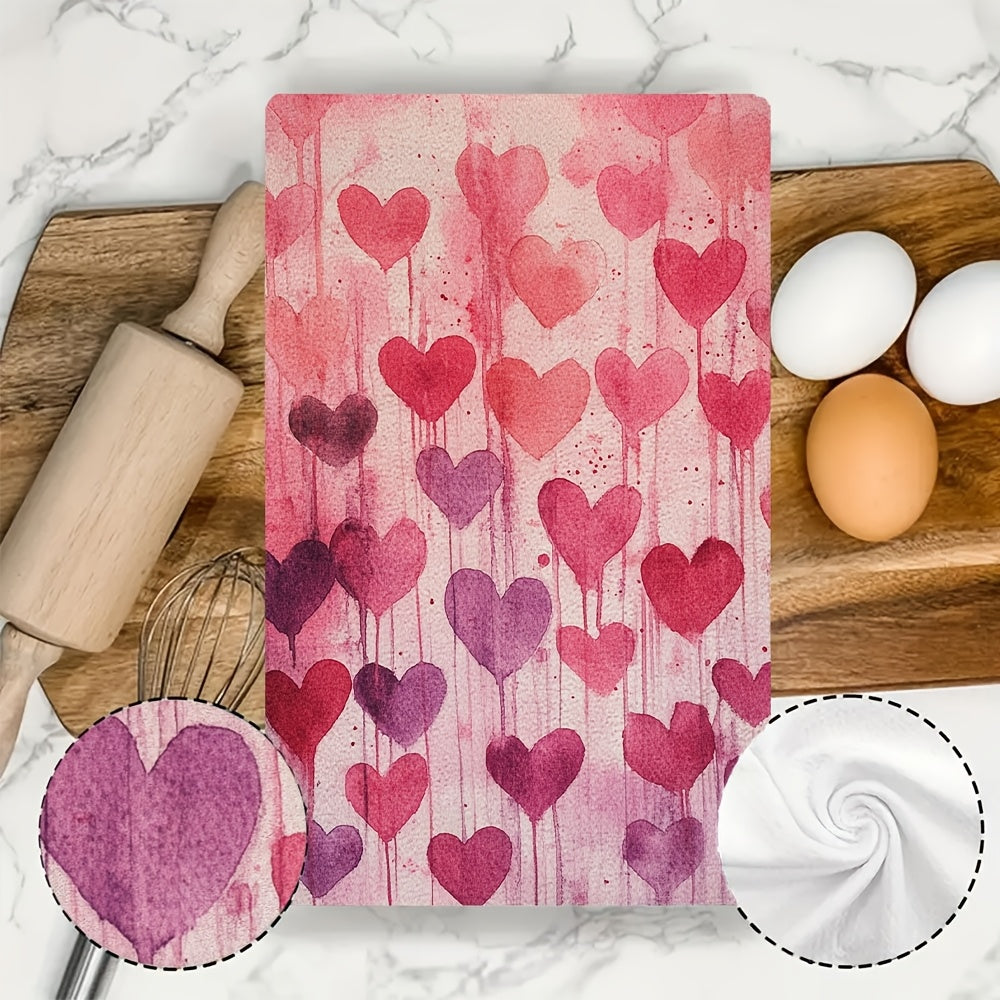 Пара из двух невероятно мягких кухонных полотенец, идеально подходящих для Дня святого Валентина, с отличной впитываемостью и легко стирающихся в машине. Каждое полотенце имеет размеры 40,64x60,96 см, что делает их идеальными для праздничного декора.
