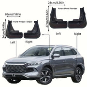 Guardabarros de coche de plástico de 4 piezas, delanteros y traseros, para sedán