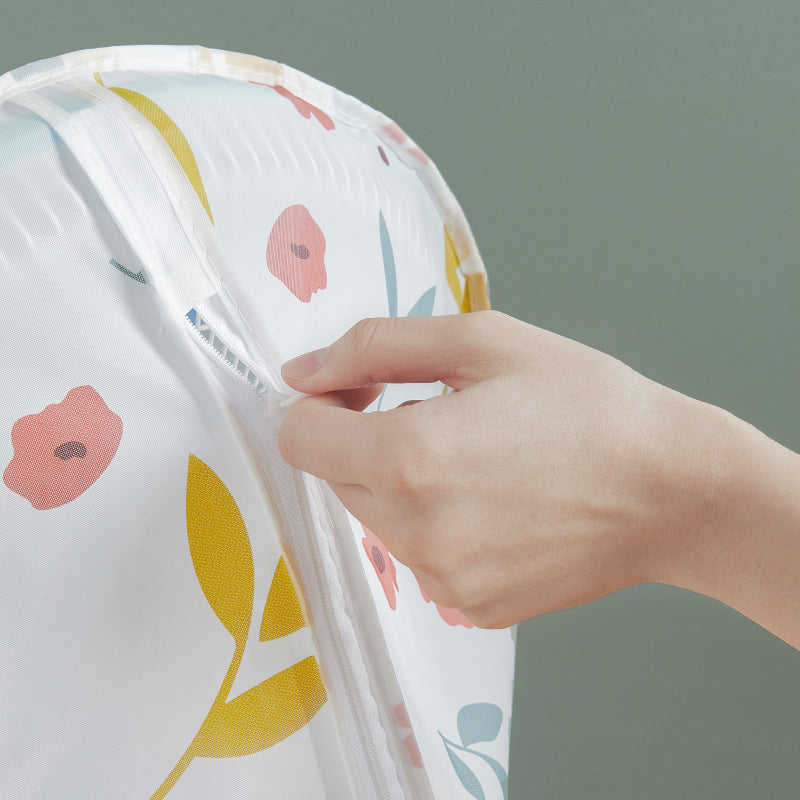 Set of 2 Floral Pattern Plastic Fan Dust Covers Waterproof Appliance Storage