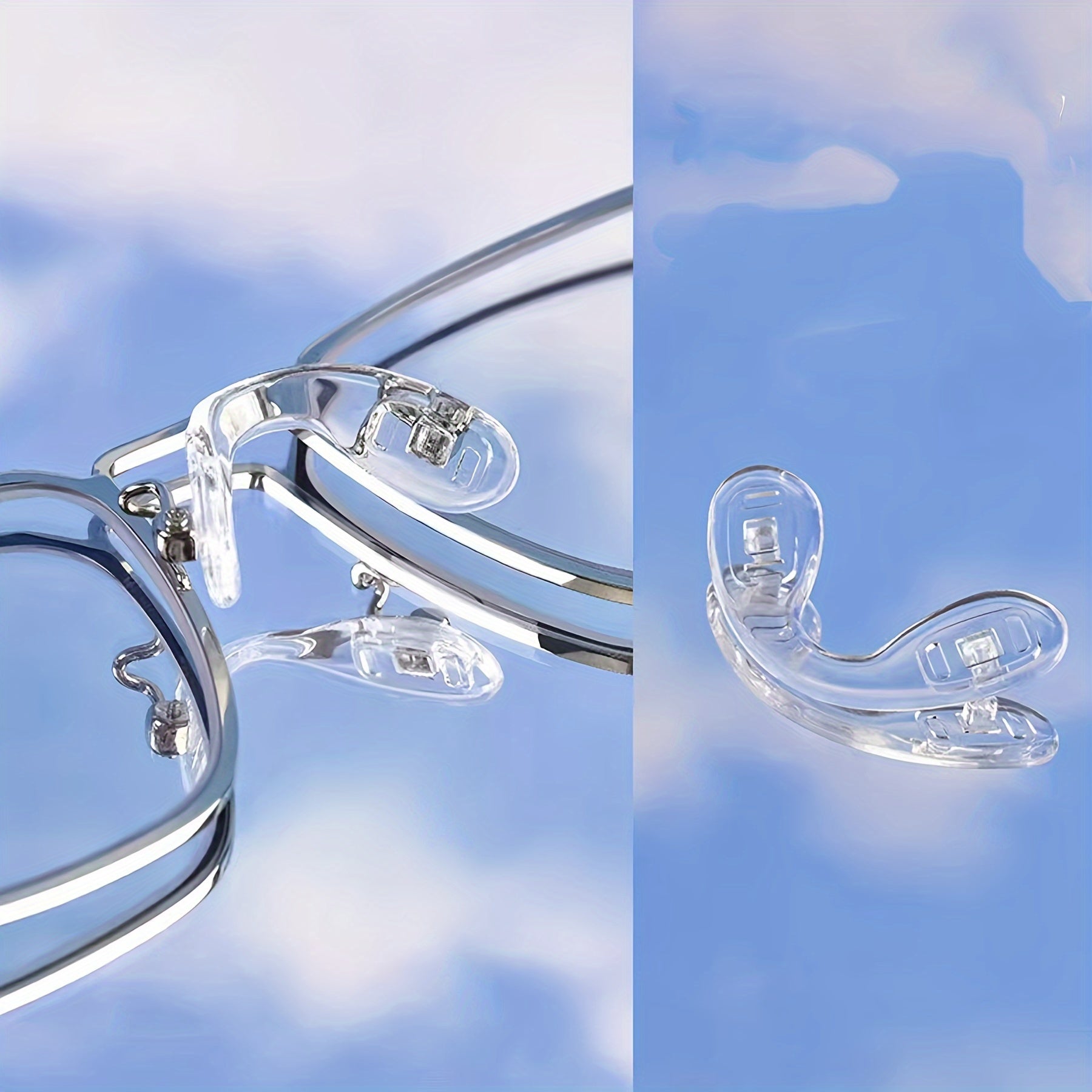 Set of 4 Silicone Nose Pads for Glasses Anti-Slip Replacement Eyewear Accessories