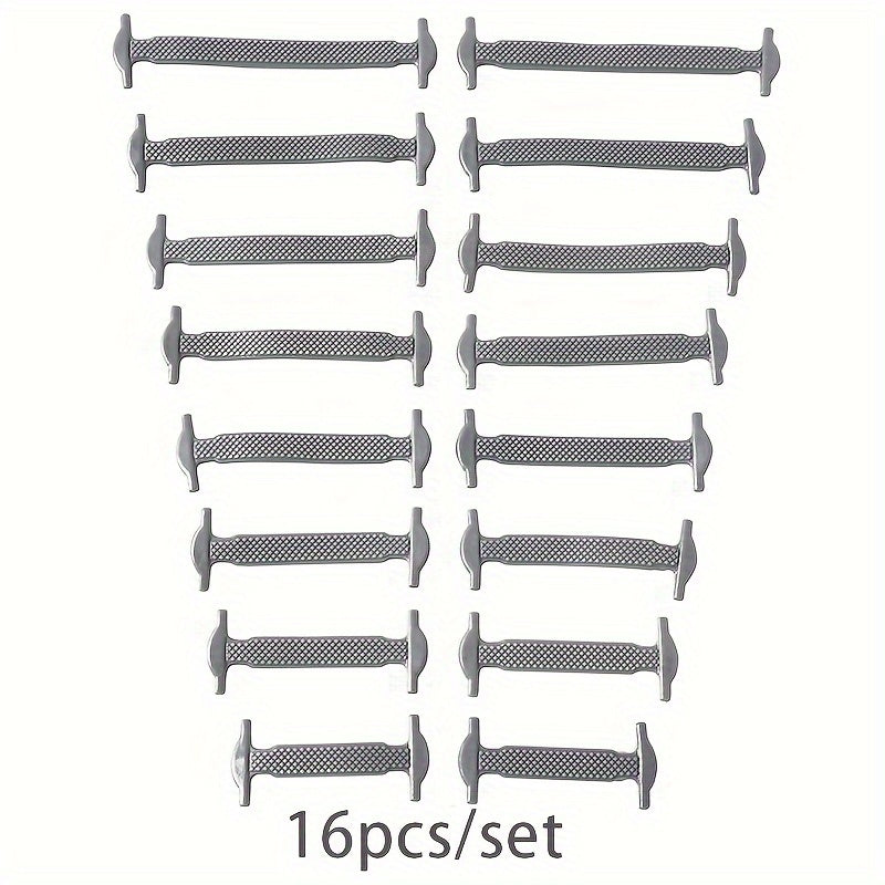16 Pcs No-Tie Elastic Shoelaces for Sneakers and Athletic Footwear