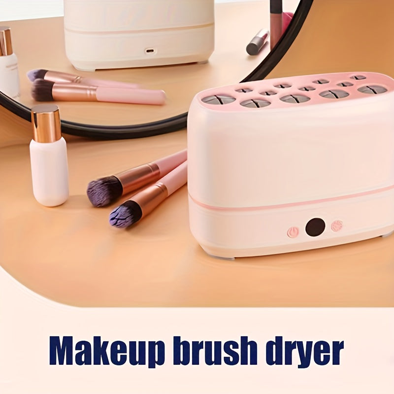 Secador de brochas de maquillaje con USB, limpieza automática, secado rápido