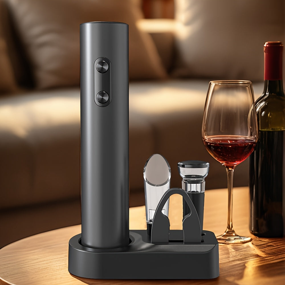 Electric Wine Opener Set with Vacuum Stopper and Pouring Accessories