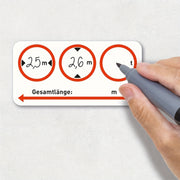 2-Pack PVC Vehicle Dimension Labels Self-Adhesive Car Size Stickers Glossy