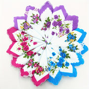 Assorted Cotton Handkerchiefs for Men and Women 27.94 cm Pack of 6 10 or 15