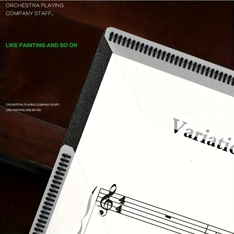 A4 o'lchamdagi varaqalar uchun premium pianino musiqa varaqasi klipi, uch marta egiladigan dizayn, olti sahifali sig'im, musiqachilar va ijrochilar uchun mustahkam va engil. O'ynashni mashq qilish uchun ideal.