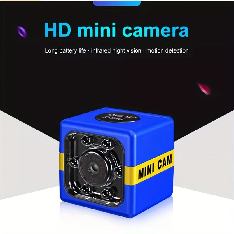Compact Action Camera with Blue LCD Display 480p Video DVR Recording Rechargeable Battery