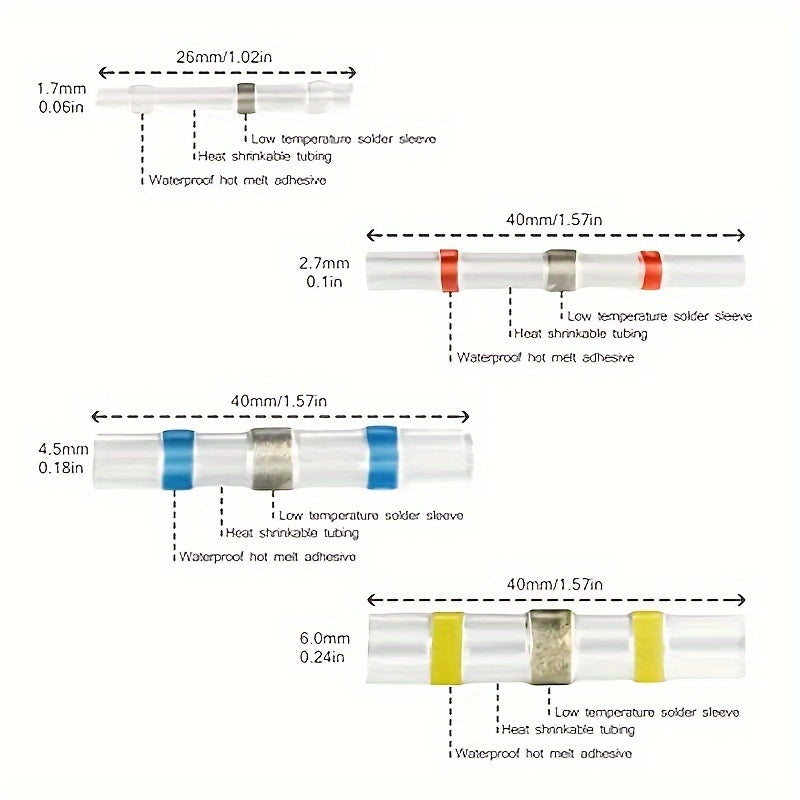 300-900pcs Heat Shrink Wire Connectors for Marine Automotive Electrical Terminals