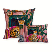Cheetah Plant Throw Pillow Cover Fauvism Style 29.97x50.04cm or 44.96cm Square Farmhouse Decor for Couch Sofa Living Room Bedroom