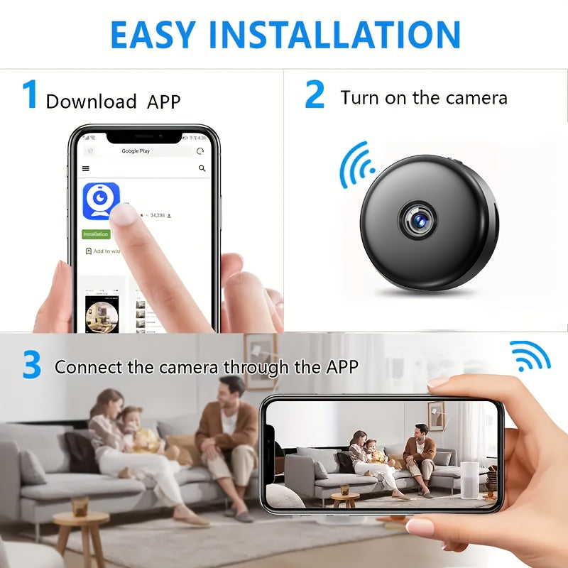 Wireless Surveillance Camera 2.4GHz WiFi Night Vision Motion Detection Indoor Outdoor