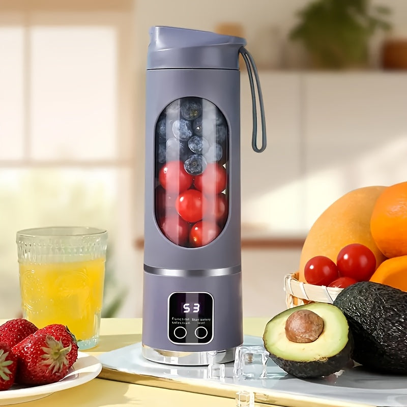 Portable 450ml Fruit Smoothie Maker USB Rechargeable Blender for Cold Drinks Camping