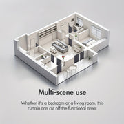 Blackout Privacy Room Divider Curtain Water-Resistant Polyester Grommet Top