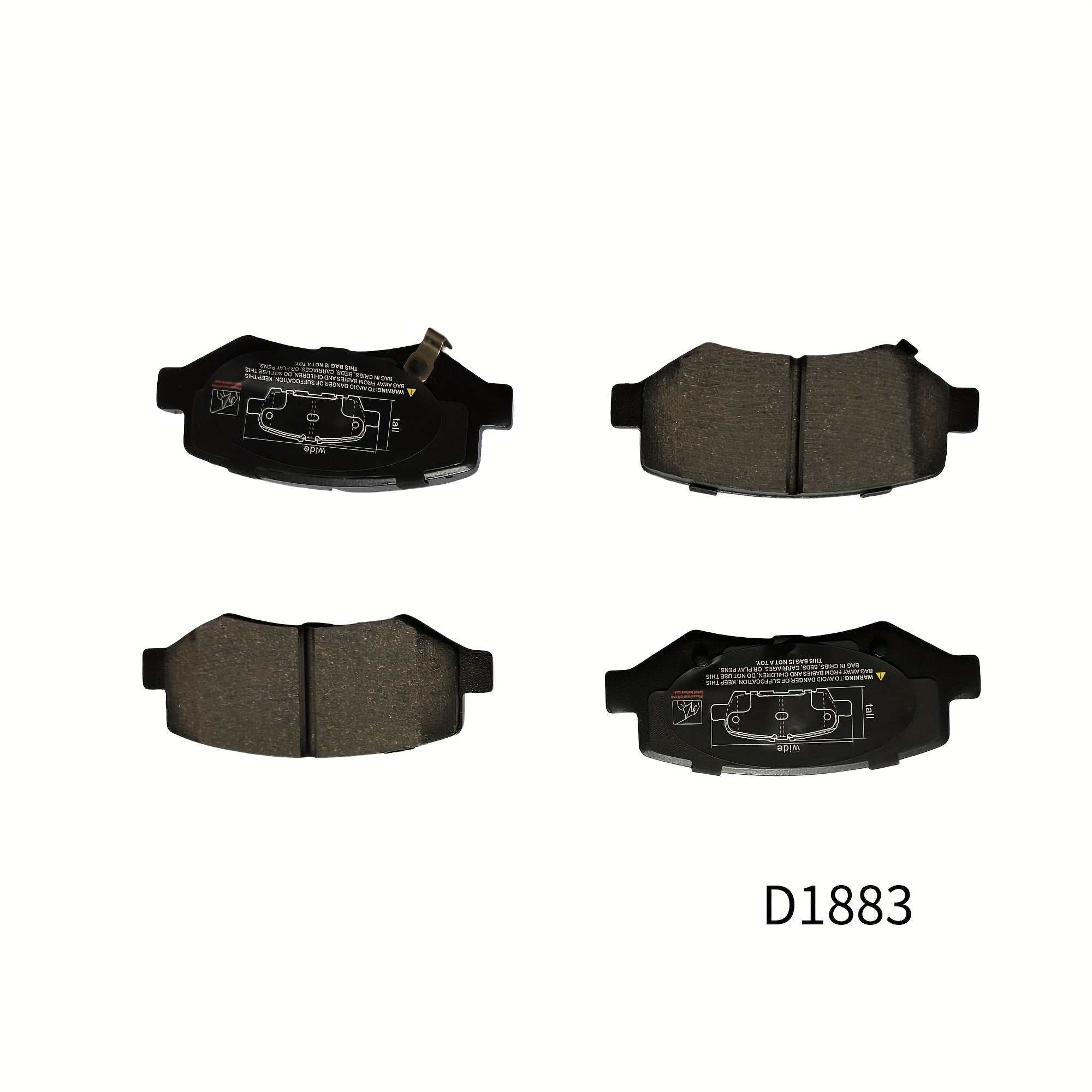 4pcs Ceramic Brake Pads Set for Cars Replacement Brake Components