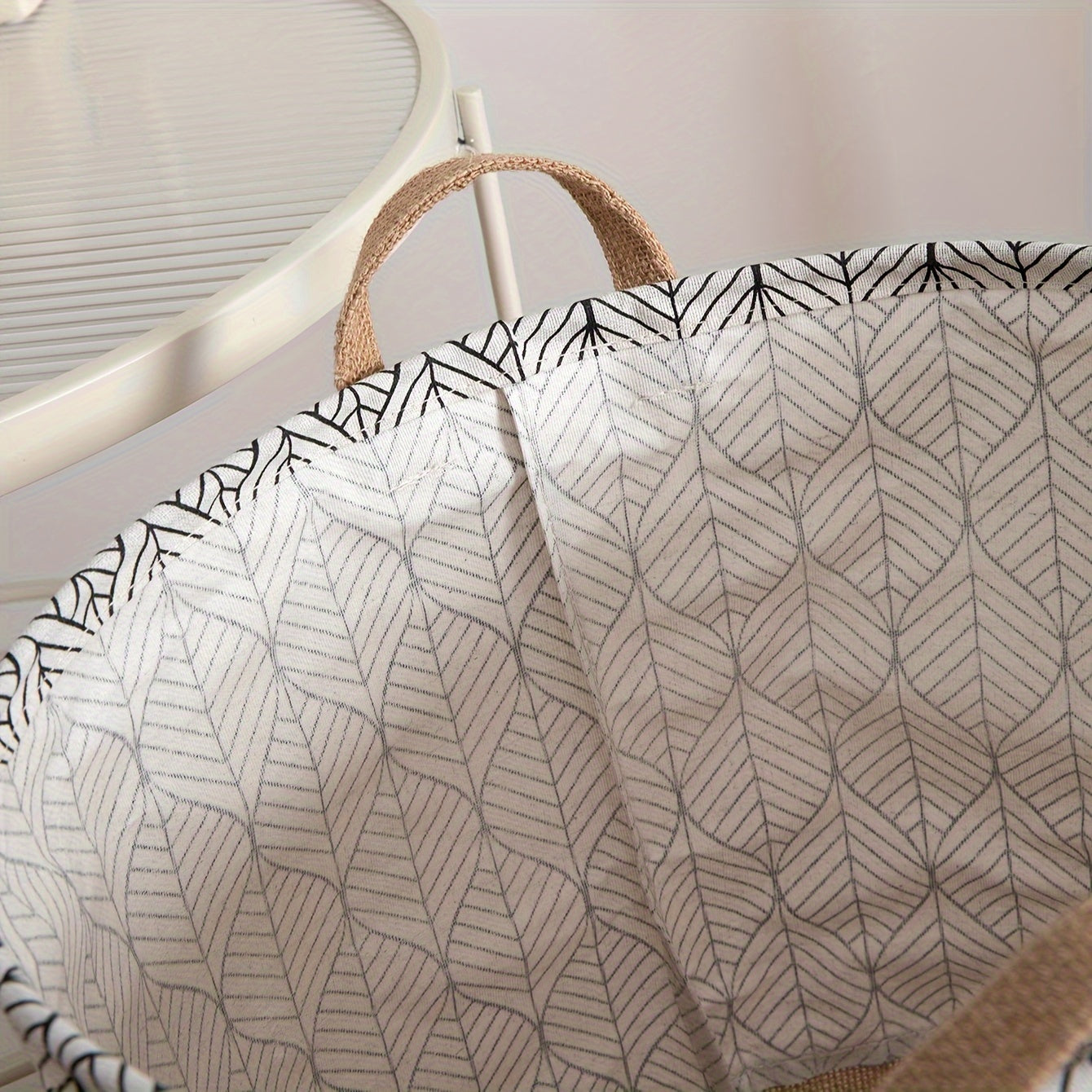 Foldable Linen Storage Basket for Kids Clothes Toys Circular Organizer with Compartments