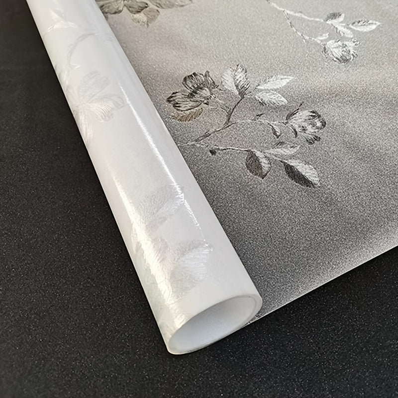 Magnolia Flowers Electrostatic Glass Window Film Privacy Sun Blocker