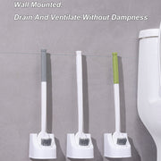 Toilet Brush Set with Adjustable Handle Wall Mount Bathroom RV Cleaning