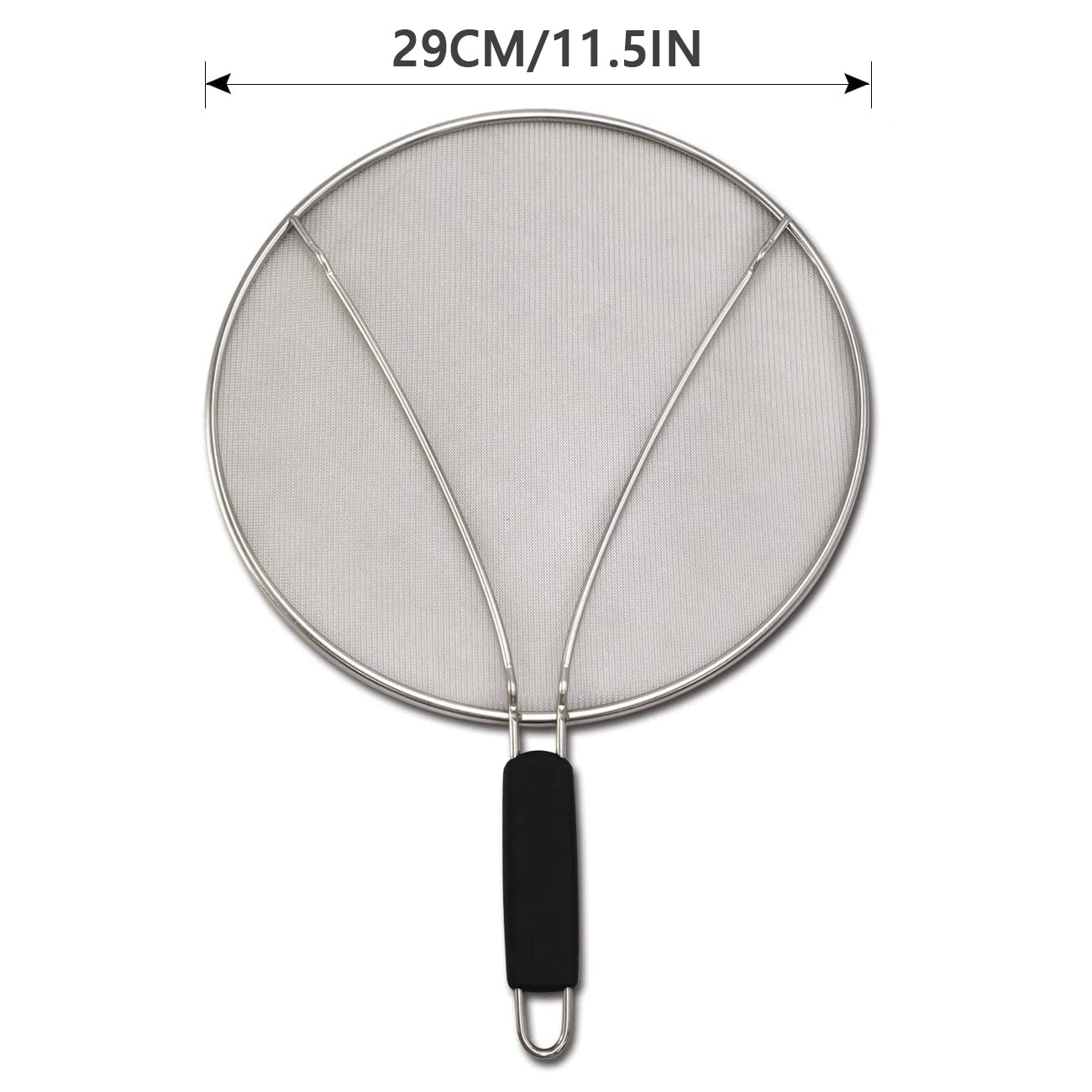 Heavy-Duty Stainless Steel Splatter Guard for Frying Pans 29cm 33cm