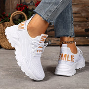 Zapatillas slip-on transpirables para mujer - suela de PVC acolchada, blanco, ligeras