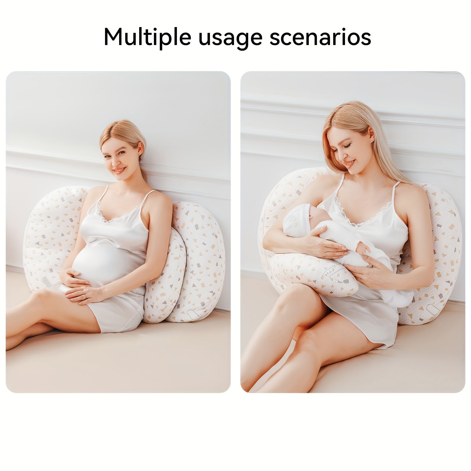 Yumshoq va sozlanadigan homiladorlik yostiqchasi - qulaylik va tug‘ruqdan keyingi tiklanish uchun ergonomik to‘liq tanali qo‘llab-quvvatlashni taqdim etadi, oson yuviladi, homilador ayollar uchun ideal sovg‘a.