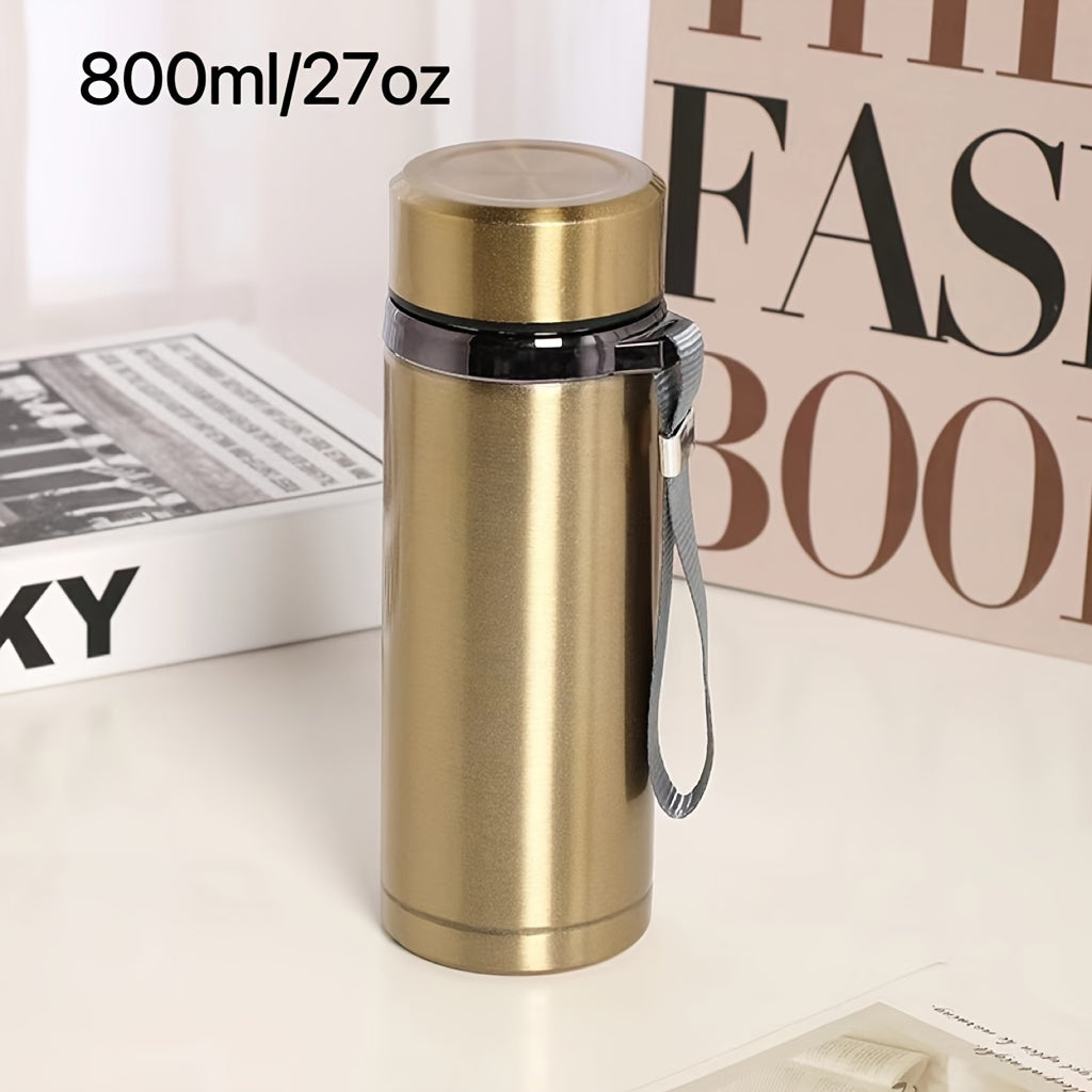 Men's Stainless Steel Travel Mug with Tea Strainer Large Capacity Wholesale