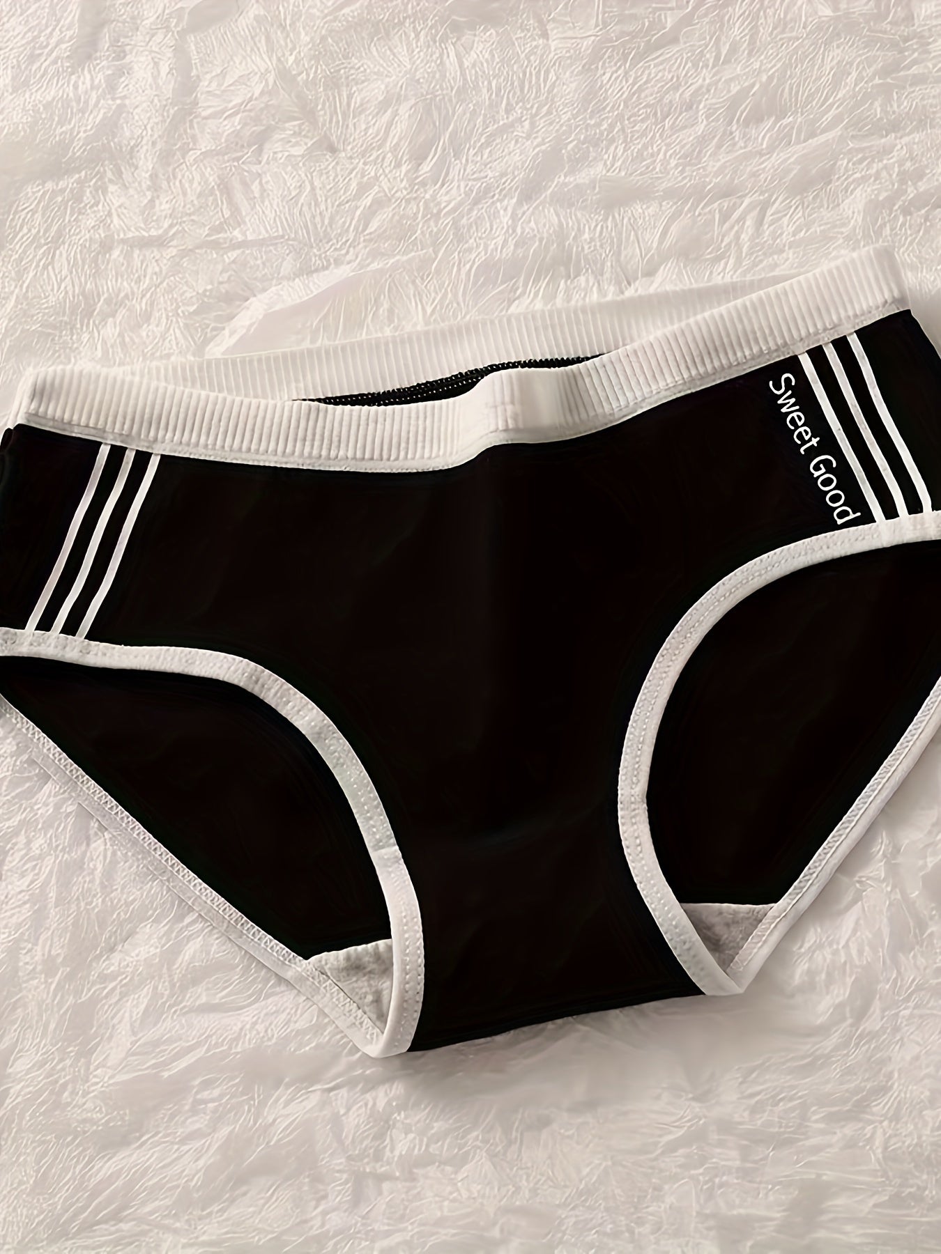 Women's Cotton Briefs 3-Pack Letter Graphic Breathable Comfortable Underwear