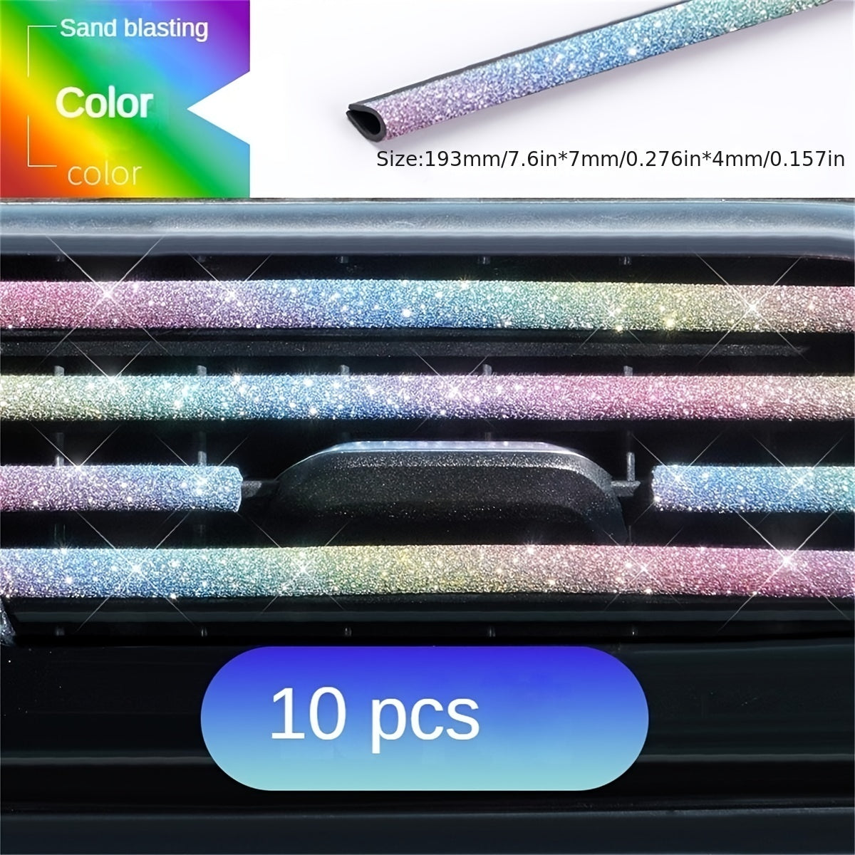 10 dona avtomobil ventilatsiya chiqishi trim imitatsiya olmos rhinestones bling ichki dekor