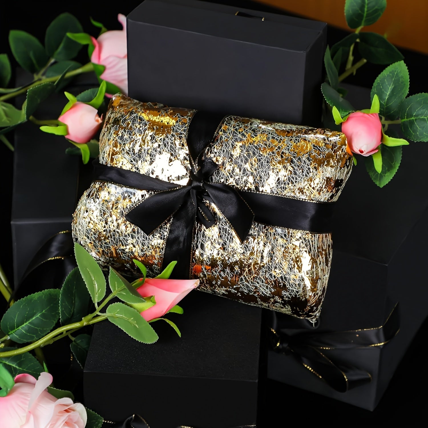 12 Piece Set Disposable Gold Metal Circle Placemats for Dining Weddings Parties Holidays