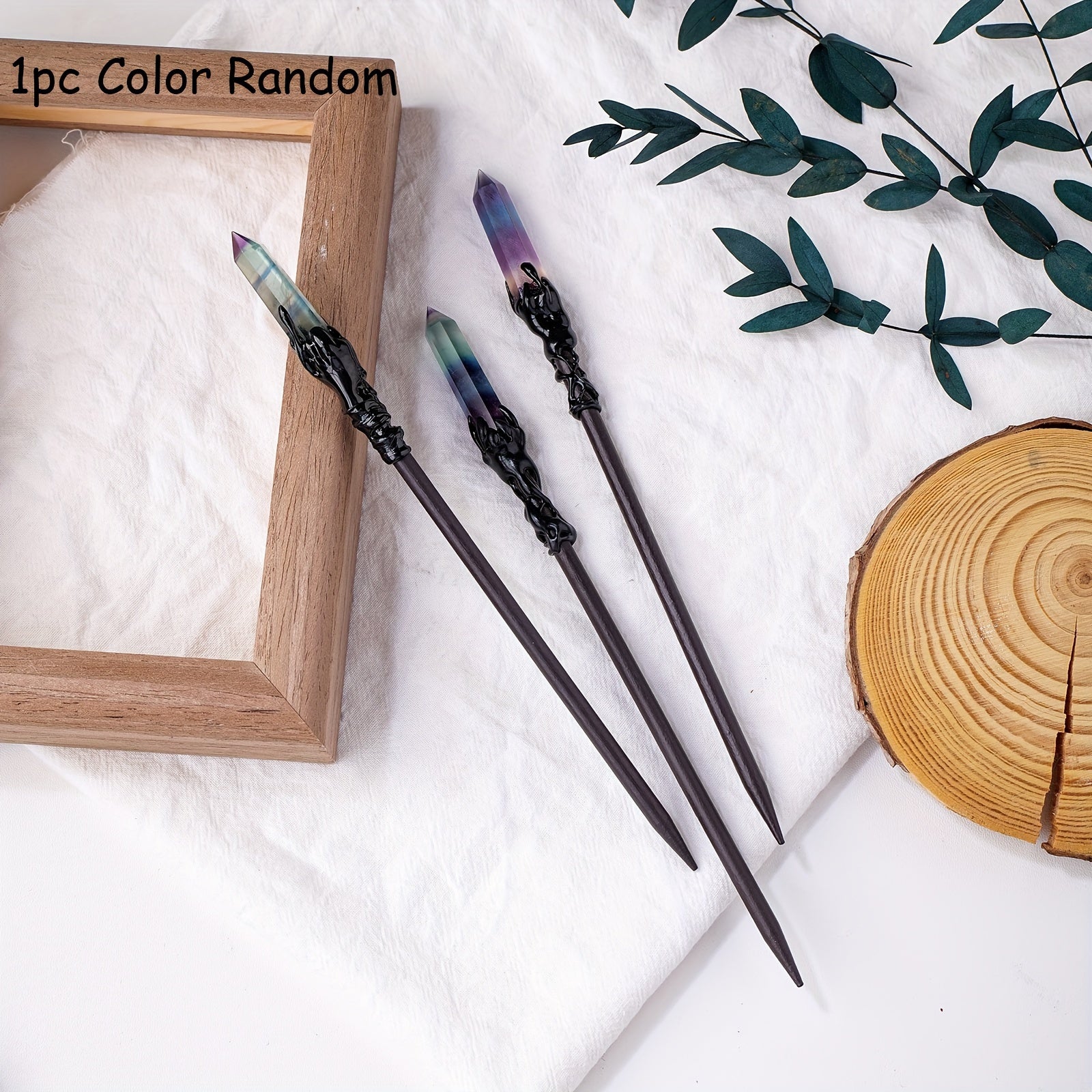 Women's Crystal Hair Stick with Natural Quartz and Elegant Design