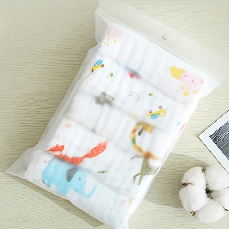 Kids Washcloths Set of 5 Soft Absorbent Square Towels for Children