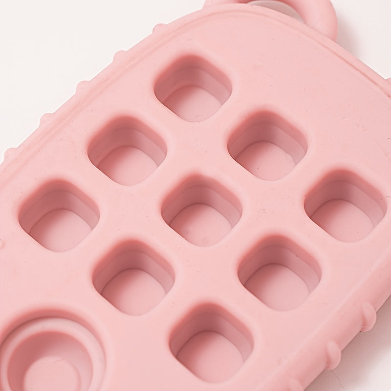 Silicone Teether Phone Shape BPA Free Soft Textured Baby Teething Toy