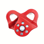 Тяжёлая стальная лебёдочная блок-ролик с красной окраской, двойной грузоподъёмностью