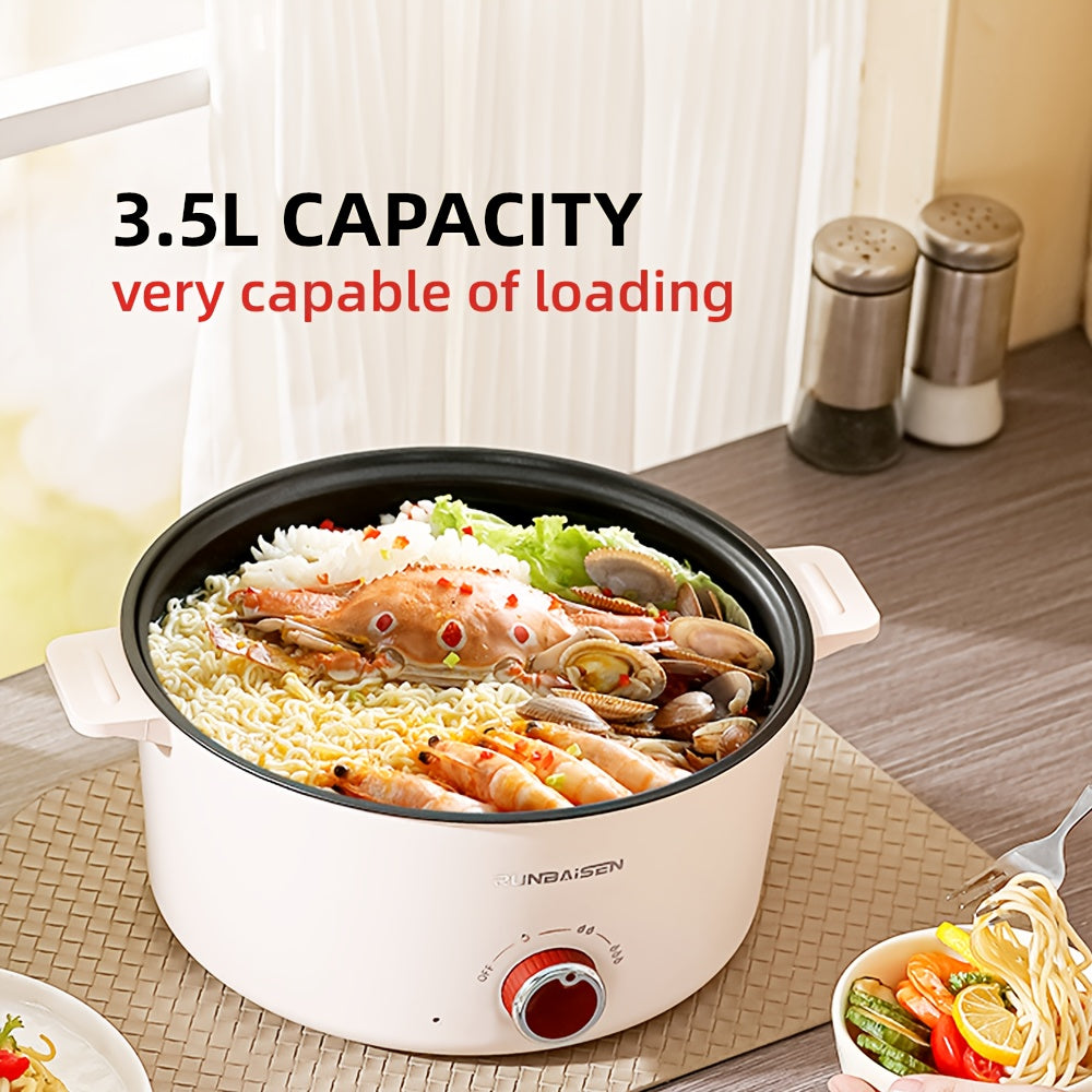 Fundisen Ko'p Funktsiyali Elektrik Qaynatgich, Shisha Qopqoq bilan, Sozlanadigan 3-Tezlikli Datchik Boshqaruvi, Non-Stick Qoplama, Oson Tozalash, Uyda Sog‘lom Pishirish uchun Mukammal, Ko‘p Maqsadli Oshxona Qaynatgichi |