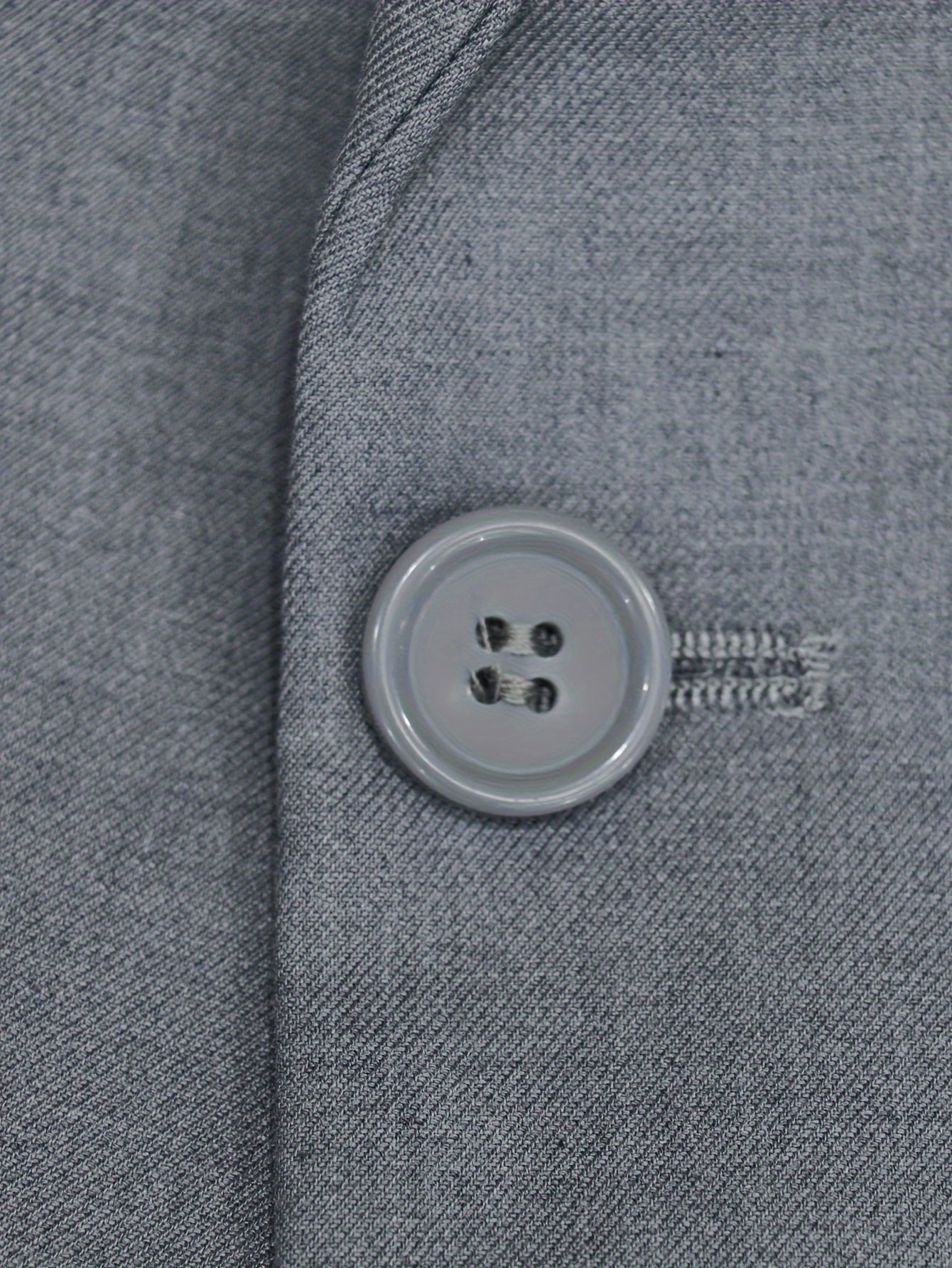 Chaqueta de traje de negocios gris para hombre con bolsillos, de poliéster y viscosa tejidos