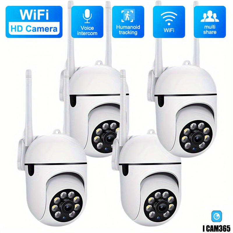 2.4G simsiz HD kuzatuv kamerasi, harakatni kuzatish, rangli tungi ko‘rish, ikki tomonlama audio va maksimal xavfsizlik va himoya uchun sferik dizayn bilan.