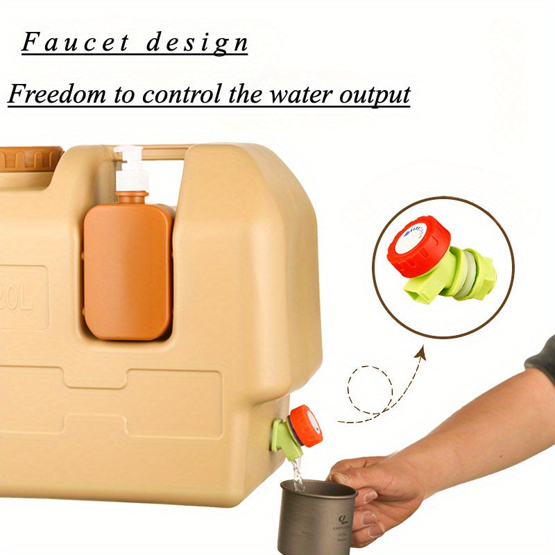 Многофункциональная пластиковая емкость для воды с краном, емкость высокой вместимости для улицы