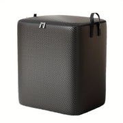 Black Extra Large Canvas Storage Box with Lid Waterproof Dustproof Moisture-Proof for Clothing Quilts Household Moving