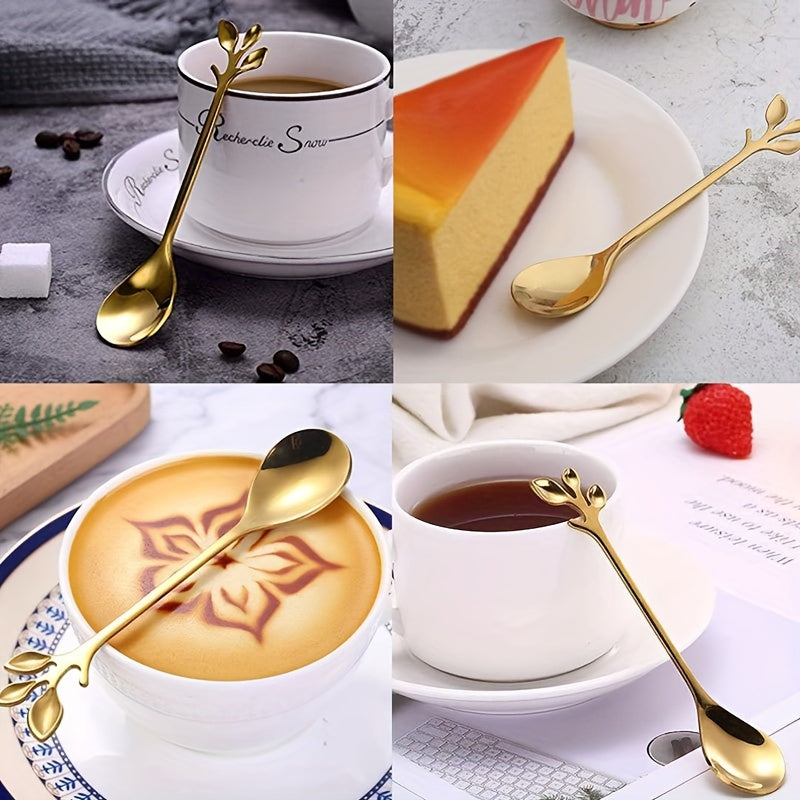 Retro Stainless Steel Spoon Set for Coffee, Sugar, Ice Cream, Desserts