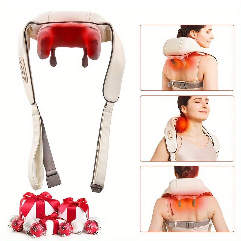 Rechargeable Cordless Electric Massage Pillow for Neck Back Shoulder Heat Kneading