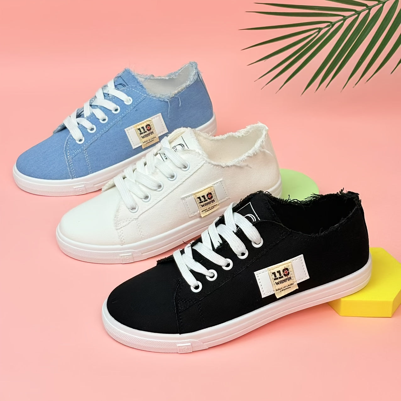 Women's Breathable Flat Shoes with Lace-Up Closure and PU Sole