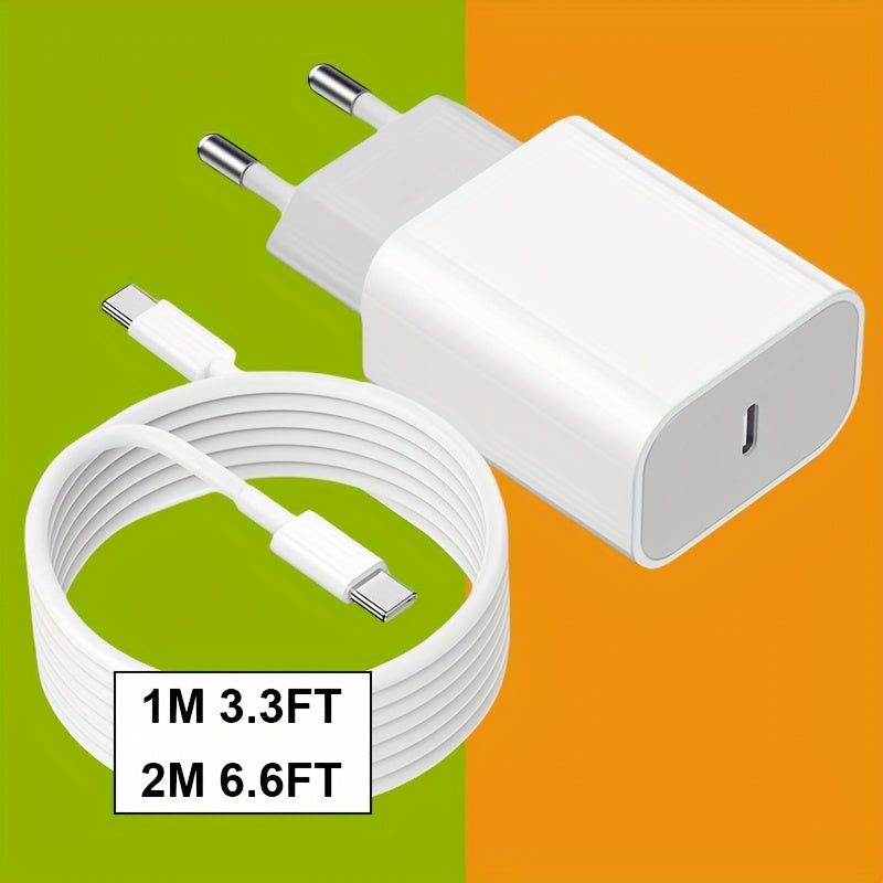 USB C Fast Charger 5-10W European Plug Travel Power Supply for Apple iPhone iPad