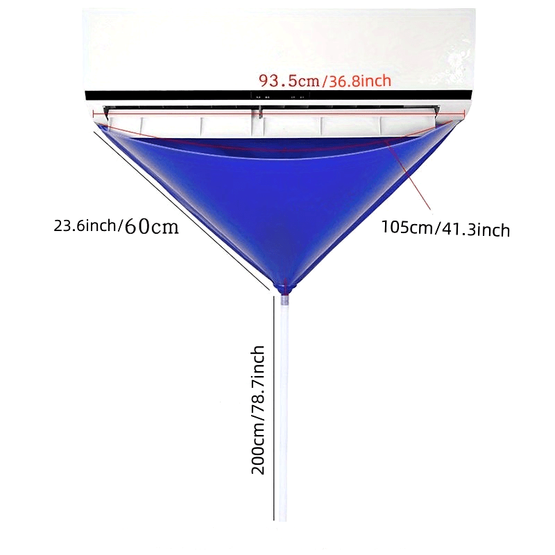 Air Conditioner Cleaning Kit 3 Pieces Service Bag Water Pipe Blue Cover