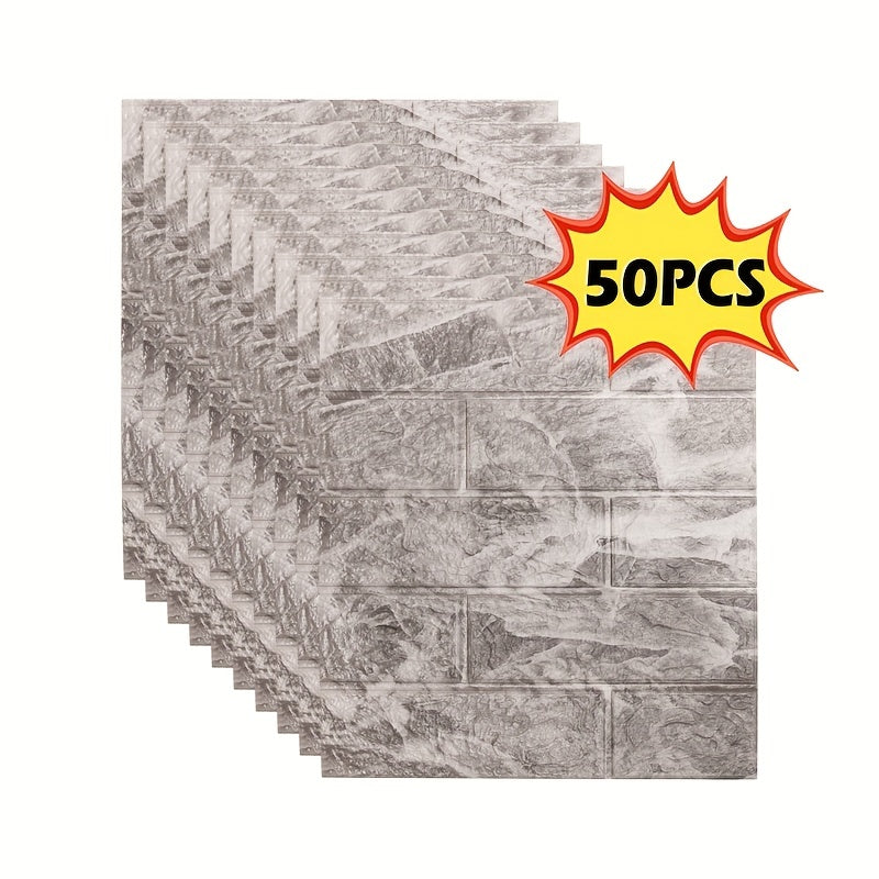 3D Stereo Brick Wall Stickers Waterproof Oilproof Self-Adhesive Indoor Decor 20 50 100 Pieces