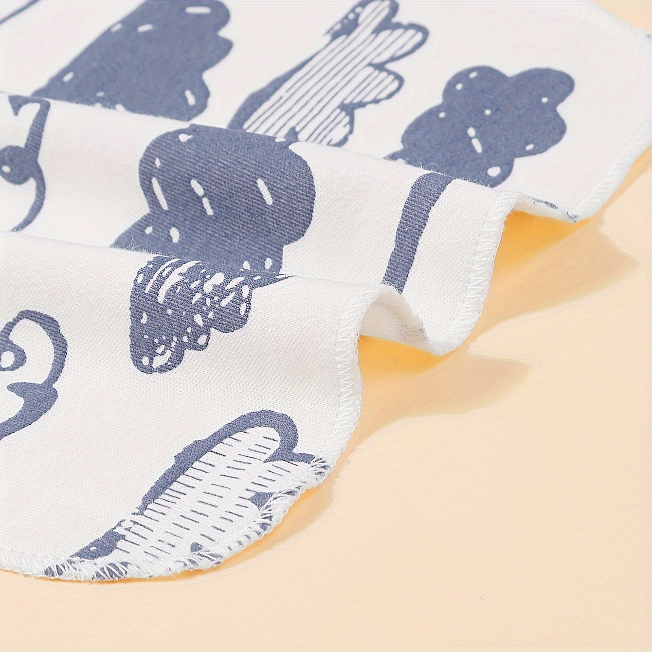 Set of 8 Ultra-Soft Knit Kids Washcloths Cloud and Panda Designs for Sensitive Skin